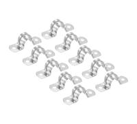 PATIKIL 9,3 Pulgadas/50mm Rígido Tubo Correa Abrazadera 50uds 304 Inoxidable Acero Dos Agujero U-Forma Tubo Clip Tubo Sujetar Soporte para Tubo Fijación