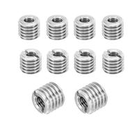 PATIKIL Adaptadores de Rosca Reductores de Tuerca, 10 Piezas M12x M6x10mm Macho a Hembra Tuerca de Inserción de Reparación Reductor Tornillo de Acero Inoxidable, Tono Plateado