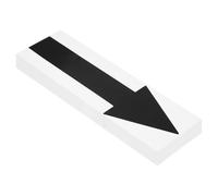 PATIKIL Adhesivo de flecha, 15 x 3,7 cm, calcomanía de señal de flecha de | PVC, extraíble, autoadhesivo, impermeable para instrucciones seguras en carretera, pared, almacén, oficina, estacionamiento