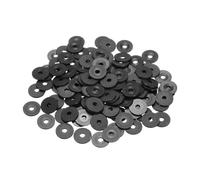 PATIKIL Arandela Plana De Nylon M3, 125 Pcs 3mm DI 12mm DE 1mm Espesor Junta De Sellado De Plástico Espaciador Para Tornillos De Sujeción Bridas Grifos Válvulas De Tubería, Negro
