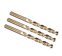 PATIKIL Brocas de 8 Mm, Acero de Alta Velocidad M42 con 8% Cobalto, Vástago Recto Jobber 135°, Acabado Dorado para Aleación de Titanio de Alta Temperatura y Metal Duro - Paquete de 3
