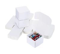 PATIKIL Cajas De Regalo Pequeñas De 2x2x1.6" Al Por Mayor Con Tapa, 40 Paquetes De Cajas De Cartón Cuadradas Plegables Para Joyería, Anillos, Arettes, Favoritos De Boda, Blancas