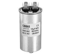 PATIKIL CBB65 10uF Funcionamiento Condensador, 10mfd 1uds AC 630V Aluminio Estuche con 2 Pasadores M8 Tornillo para Aire Acondicionado Compresor Motor Calor Bomba Condensador