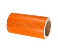 PATIKIL Cinta Reflectante Adhesiva, 20cm x 10m PVC Cinta de Advertencia de Seguridad de Alta Visibilidad Impermeable para Nocturna Camiones Coches Ropa, Naranja