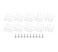 PATIKIL Clips Para Tiras de Led, 40 Uds Soportes de Montaje de Abrazaderas de Plástico con Tornillos Para Cables de Luz Neon RGB de 15.5mm-16.8mm, Transparente