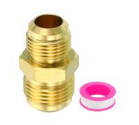 PATIKIL Conector de Latón de 1/2" x 5/8" Macho de Rosca Cónica 45 Grados Latón Adaptador para Manguera Reductor Rosca Unión Tubo Acoplador Tubo Refrigeración y HVAC Tubería Abocinada