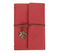 PATIKIL Cuaderno Vintage De Cuero PU A6 7.28x4.72, 160 Páginas, Cuaderno De Viaje Recambiable De 6 Anillos, Sketchbook Mini, Carpeta De Hojas Sueltas Para Oficina, Planificador, Rojo