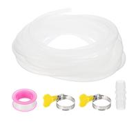 PATIKIL Desagüe Manguera Kit, 15m Drenaje Manguera para Aire Acondicionado Universal con Cinta Adhesiva 2pcs Abrazaderas para Reemplazo Mini Split Bomba Extensión, Transparente