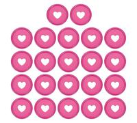 PATIKIL Discos De Encuadernación De Libros De Plástico De 24mm 22 Discos De Expansión Con Anillos En Forma De Corazón Para Cuaderno DIY Y Planificador Rojo Rosa