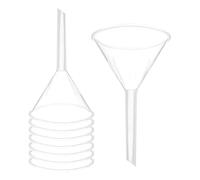 PATIKIL Embudo De Plástico Transparente De 3 Pulgadas, 8 Pcs Embudo De Transferencia Multiusos Con Boca Ancha Y Pico Largo Para Llenar Botellas De Agua Líquido Especias Polvo Aceite