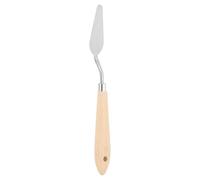 PATIKIL Espátula de arte, n.º 10 de 20 mm, acero inoxidable, flexible, cuchillo de pintura, espátula de pintura al óleo, raspador de mezcla con mango de madera para lienzo, pintura acrílica, marrón