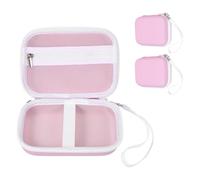 PATIKIL Estuche para Máquina De Etiquetas D30 D35 M02, 2 Piezas Estuche De Viaje EVA para Etiquetadora, Soporte De Almacenamiento De Cintas Y Rollos De Papel, Rosa