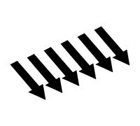 PATIKIL Flecha Adhesiva Etiqueta 4 Pulgadas, 15 Hoja Direccional Cartel PVC Adhesivo Extraíble Piso Calcomanía para Suelo Pared Marca, Negro