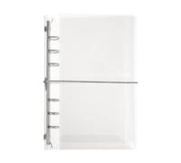 PATIKIL Funda de carpeta A6, carpeta de presupuesto de 5 anillos de polipropileno a rayas, protector de cuaderno de hojas sueltas, hoja recargable, con cierre de vendaje para planificador, diario