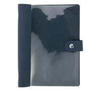 PATIKIL Funda de piel sintética A5, 6 anillos redondos, transparente, suave, PVC, protector de cuaderno de hojas sueltas, recargable, para planificador, diario de viaje, colección de tarjetas
