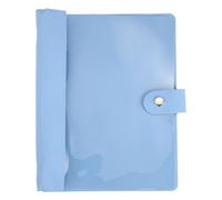 PATIKIL Funda de piel sintética A5, 6 anillos redondos, transparente, suave, PVC, protector de cuaderno de hojas sueltas, recargable, para planificador, diario de viaje, colección de tarjetas