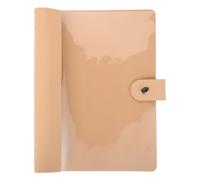 PATIKIL Funda de piel sintética A5, 6 anillos redondos, transparente, suave, PVC, protector de cuaderno de hojas sueltas, recargable, para planificador, diario de viaje, colección de tarjetas