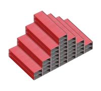 PATIKIL Grapas para Engrapadora, Paquete de 2 Grapas Estándar 26/6 de 1/4 Pulgada de Largo para Suministros de Oficina, Rojas