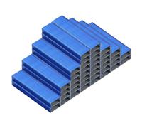 PATIKIL Grapas para Engrapadora, Paquete de 8 Grapas Estándar 26/6 de 1/4 Pulgada de Longitud para Suministros de Oficina, Azul