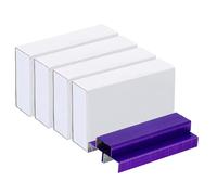 PATIKIL Grapas para Grapadora, 4 Paquete (1000uds Grapas Por Paquete) 26/6 Estándar 1/4 Pulgada Longitud Grapas Atascos Libre para Hogar Oficina Suministros, Púrpura