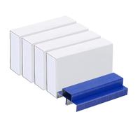 PATIKIL Grapas para Grapadora, 4 Paquete (1000uds Grapas Por Paquete) 26/6 Estándar 1/4 Pulgada Longitud Grapas Atascos Libre para Hogar Oficina Suministros, Azul