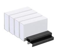 Patikil Grapas para Grapadora, 4 Paquetes (1000 Grapas por Paquete) 26/6 Estándar 1/4 Pulgada, Grapas Atascos Libre para Hogar y Oficina, Negro