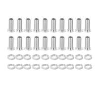 PATIKIL Kit de Pernos Hexagonales M12X30mm Y Tuercas 20 Kit Tornillos | Huecos de Rosca Fina Surtidos, Tornillo de Cabeza Hexagonal a Través de Perno de Agujero, Fijaciones de Candelabro