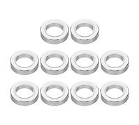 PATIKIL M10 Espaciadores de Aluminio, 10pcs Separador Redondo de Metal Espaciadores Metálicos de Aleación de Aluminio para 3/8" M10 Tornillo Pernos, 10.2x16x4mm (ID*OD*Esp.)