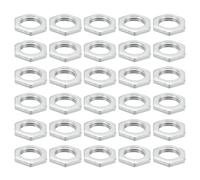 PATIKIL M10x1.0 Acero Hexagonales Tuercas 60pcs Métrica Rosca 2mm Altura | Galvanizado Acabado Herraje Tuercas Tornillo Perno Sujetadores para Lámparas Maquinaria Reparación