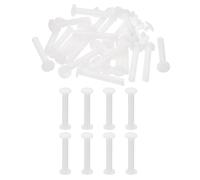 PATIKIL M5.5 x 35mm Tornillos de Libro de Plástico, 20 Sets Tornillo de Chicago de Encuadernación con Cabeza Ranurada Remache Poste de Unión para Álbum Acrílico Exhibición Soporte, Blanco