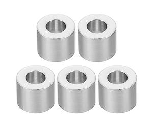 PATIKIL M6 Espaciadores de Aluminio, 5pcs Separador Redondo de Metal Espaciadores Metálicos de Aleación de Aluminio para 1/4" o M6 Tornillo Pernos, 6.2x12x10mm (ID*OD*Esp.)