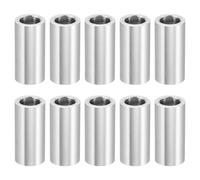 PATIKIL M8 Separadores de Aluminio, 10pcs Espaciador Redondo de Metal Espaciadores Metálicos de Aleación de Aluminio para M8 Tornillo Pernos, 25.4x8.2x12mm (L*ID*OD)