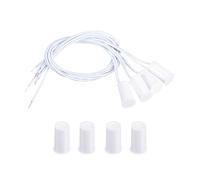 PATIKIL Magnético Reed Interruptor, 4 Paquete NC Anillo Alarma Contacto Sensor Cableado Empotrado Puerta Sensor Ventana Contacto Interruptor para Alarma Sistema, Blanco