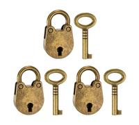 PATIKIL Mini Candado de oso, 3 piezas de metal pequeño decorativo para diario, mini candados con llave para diario, libro, maleta, joyero, mochila, equipaje, bronce
