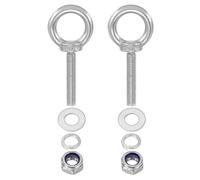 PATIKIL Paquete De 2 Perno De Ojo M10 X 50mm Con Tuerca Plateado