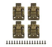 PATIKIL Pestillo de Palanca de Cierre Rápido para Cofre 4 Piezas Hebillas de Metal para Maletas Retro Cierres de Baúl con Tornillo para Cajas de Embalaje de Madera Caja Armario Bronce