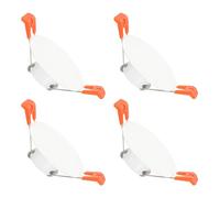PATIKIL Placa de Cubierta de Techo Metálica de 1.2", 4 Piezas Moldura de Luz Empotrada Montaje en Pared Downlight Adecuada para Aberturas Redondas de 1.4-2.2", Blanco Mate