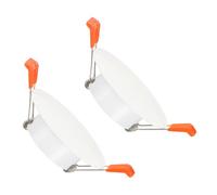PATIKIL Placa de Cubierta de Techo Metálica de 2", 2 Piezas Moldura de Luz Empotrada Montaje en Pared Downlight Adecuada para Aberturas Redondas de 2.2-2.8", Blanco Mate