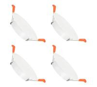 PATIKIL Placa de Cubierta de Techo Metálica de 2.6", 4 Piezas Moldura de Luz Empotrada Montaje en Pared Downlight Adecuada para Orificios Redondos de 2.8-3.1", Blanco Mate
