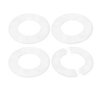PATIKIL Placa de Cubierta Dividida de Pared, 78mm, 4Pcs de Cubierta de Placa, ABS Redondas Autoadhesivas, Hebilla para Decoración de Grifo de Tubería de Agua,Blanco