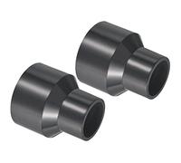 PATIKIL PVC Reductor Tubo Montaje 2x1.3 Pulgadas Enchufe, 2 Paquete Recto Acoplamiento Adaptador Conector, Gris
