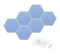 PATIKIL Tablón de anuncios de fieltro, 12 x 10 pulgadas, 6 paquetes de azulejos hexagonales autoadhesivos de fieltro para paneles de pared a prueba de sonido para oficina en casa, estudio de grabación
