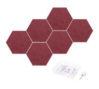 PATIKIL Tablón de anuncios de fieltro, 12 x 10 pulgadas, 6 paquetes de azulejos hexagonales autoadhesivos de fieltro para paneles de pared a prueba de sonido para oficina en casa, estudio de grabación