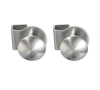PATIKIL Tirador De Puerta De 1-1/8", Acero Inoxidable 2Pcs Abrazaderas Para Puerta Sin Taladro Tiradores Perillas Con Tornillo Gabinete De Ducha De 5-8mm Cajón Vitrina Mostrador, Plateado