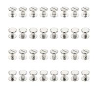 PATIKIL Tornillos Chicago, 50 Juegos M4x7mm Acero Al Carbono Niquelado Tornillo Hembra Plano Tornillo Chicago Tornillo De Unión Phillips Remaches Para Cinturones, Plateado