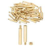 PATIKIL Tornillos Separadores M2x16mm+3mm, 100 Piezas de Macho a Hembra Hexagonal de Latón Para Placa de Circuito Impreso de Ordenador, Kit SurtIDo de Tornillos Separadores y Tuercas.