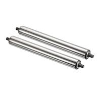 PATIKIL Transportador Rodillo 1.5" Diámetro 16" Longitud, 2 Paquete Inoxidable Acero Gravedad Transmisión Reemplazo Pieza Galvanizado Extremo, Plata