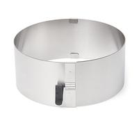 Patisse 72458 - Círculo para tartas ajustable, círculo de pastelería extensible con palanca de sujeción, acero inoxidable, altura 7 cm x diámetro 17 a 30 cm