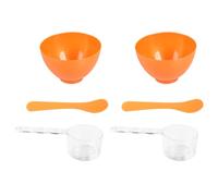 PATKAW Juego de 2 Cuencos para Mascarilla Facial con Espátula y Vaso Medidor, Material Pp, Fácil de Limpiar y Sujetar para Uso Profesional y Personal