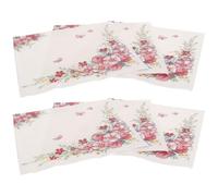 PATKAW Servilletas de Papel con Motivo Floral para Mesa en Bodas y Fiestas, 4 Bolsas de 20 Hojas de Papel de Seda
